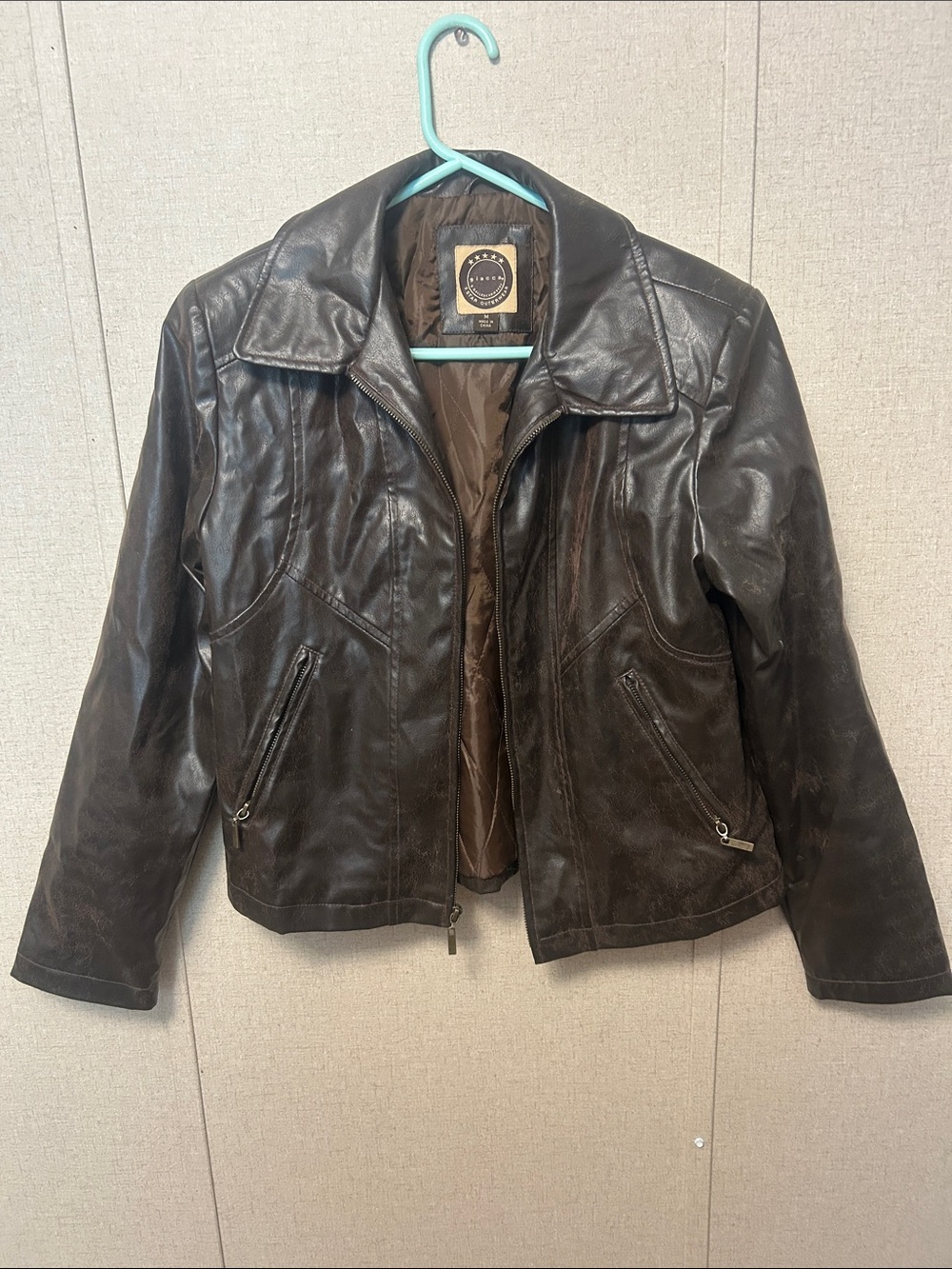 giacca women’s Dark Brown Leather Bomber Jacket